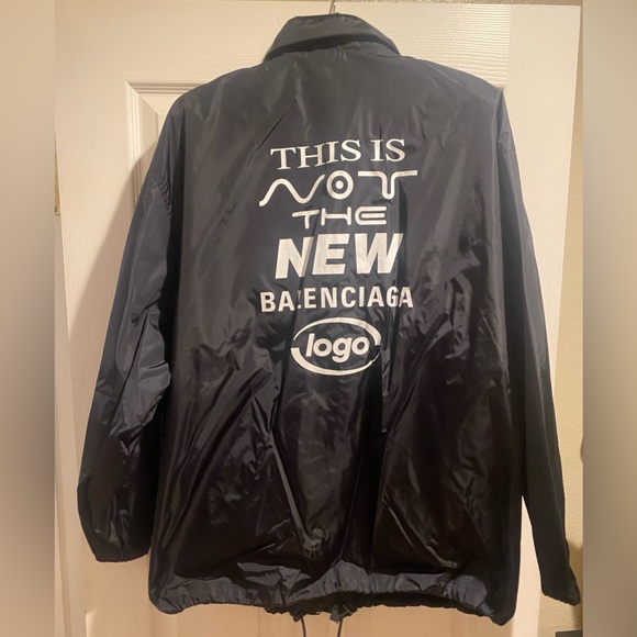 Balenciaga Logo Printed Windbreaker